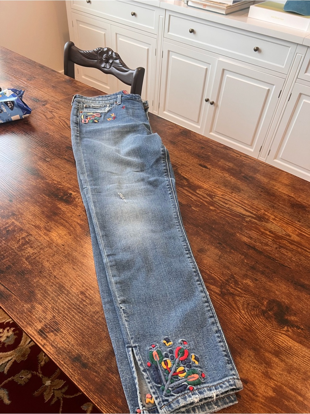 Lucky Brand Embroidered Crop Length Jeans - Picture 3 of 12